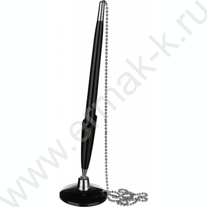 Ручка шар на цепочке черный корп. | Фото 1