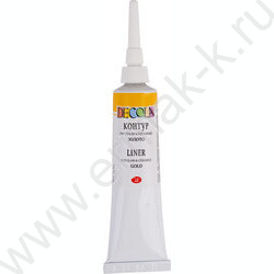 Контур  по стеклу и керамике акриловый Декола Золото 18мл | Фото 1