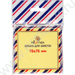 Бумага д/записей  76*76мм / 80л жёлтая с липким краем | Фото 2