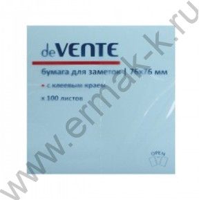 Бумага д/записей  76*76мм /100л, 75г/м², голубая с липким краем