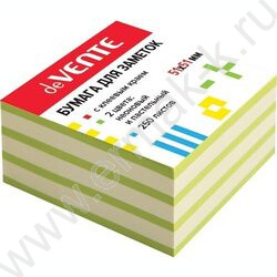 Бумага д/записей   51*51мм /250л, 75г/м², 2цв неон зеленая+пастель зеленая с липким краем | Фото 1
