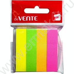 Набор самокл. этикеток-закладок 12*50мм /100л*4цв неон пл.блистер европодвес | Фото 1