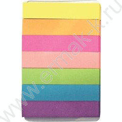 Набор самокл. этикеток-закладок 10*50мм/40л*7цв неон пл.блистер европодвес | Фото 2