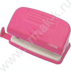 Дырокол  10л пластик Neon /линейка/ неоновый розовый | Фото 1