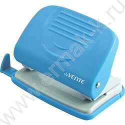 Дырокол  20л пластик Neon /линейка/ неоновый голубой | Фото 1