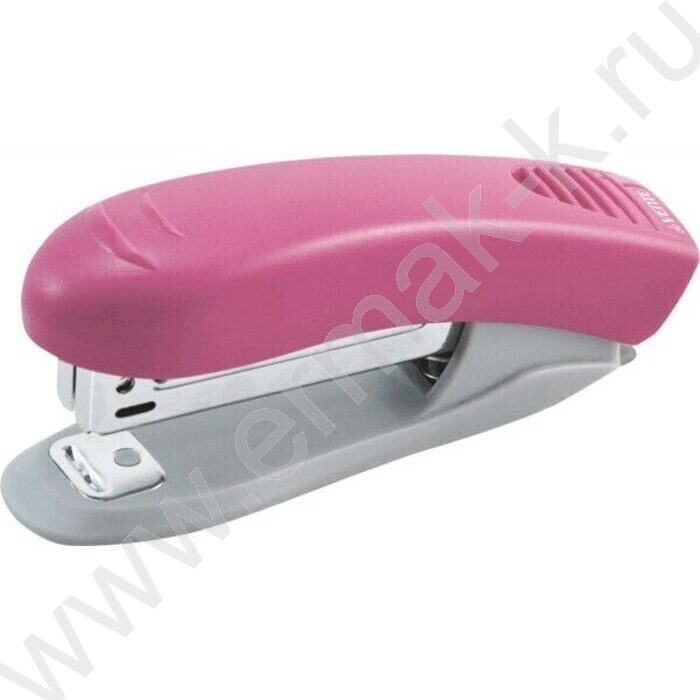 Степлер №10  10л пластик Neon неоновый розовый /встроен антистеплер/ | Фото 1