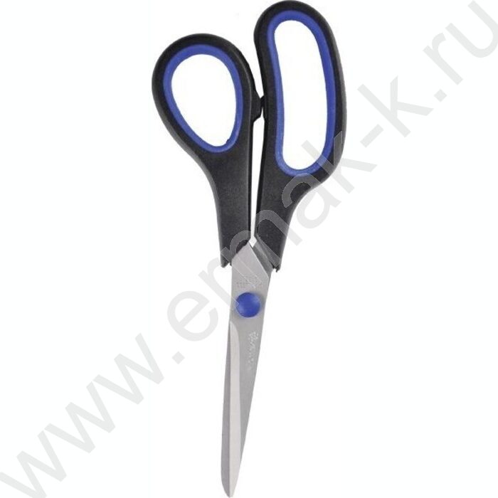 Ножницы 19см титан.лезвия, двухцветные прорезиненные кольца,картон.блистер индивидуальная маркир | Фото 1