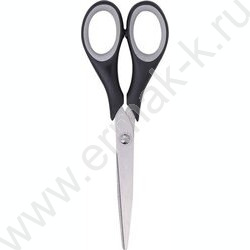 Ножницы 17см прорезиненные кольца, в картонном блистере | Фото 1