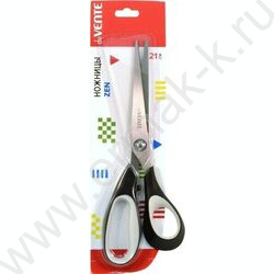 Ножницы 21см прорезиненные кольца, в картонном блистере | Фото 2