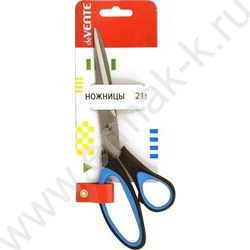 Ножницы 21см Twin двухцветные прорезиненные кольца, в картонном блистере | Фото 2