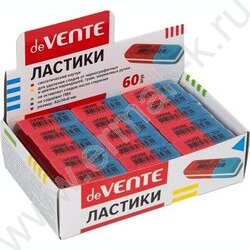 Ластик комбинированный красно-синий синтетический каучук 42*14*8мм индив.маркировка | Фото 2