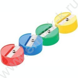 Точилка 1отв. пластик ассорти круглая  | Фото 1