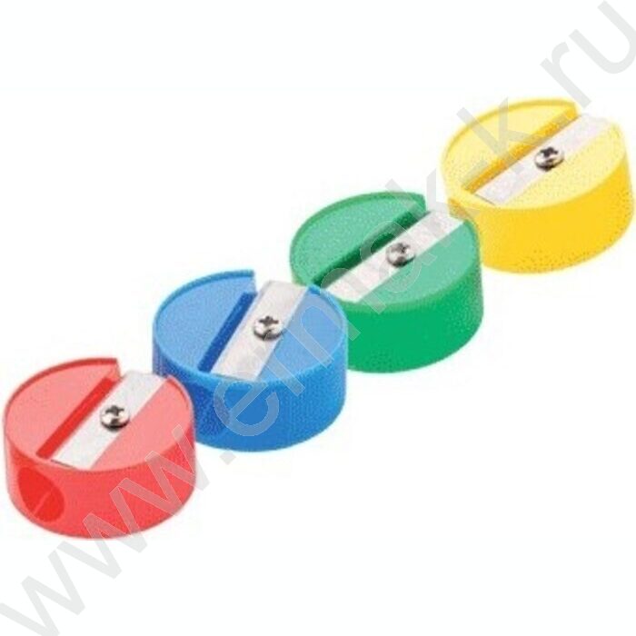 Точилка 1отв. пластик ассорти круглая  | Фото 1