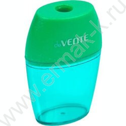 Точилка 1отв. пластик/с контейнером/ ассорти овальная | Фото 1