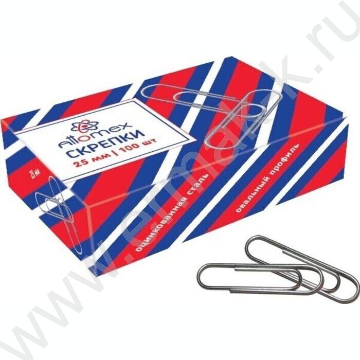 Скрепки 25мм /100шт оцинкованные | Фото 1