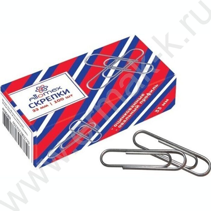 Скрепки 33мм /100шт оцинкованные | Фото 1