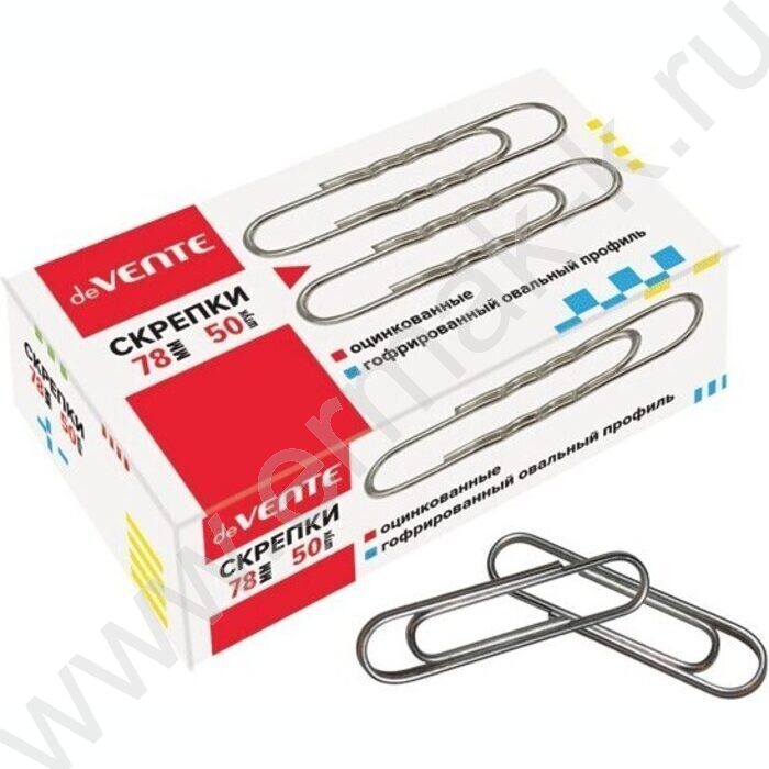 Скрепки 78мм / 50шт оцинкованные гофрированные | Фото 1
