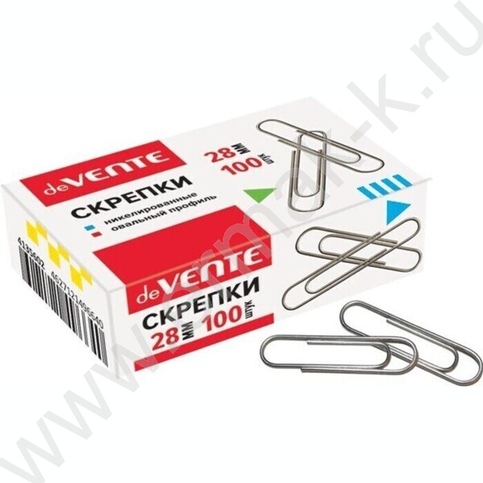 Скрепки 28мм /100шт никелированные | Фото 1