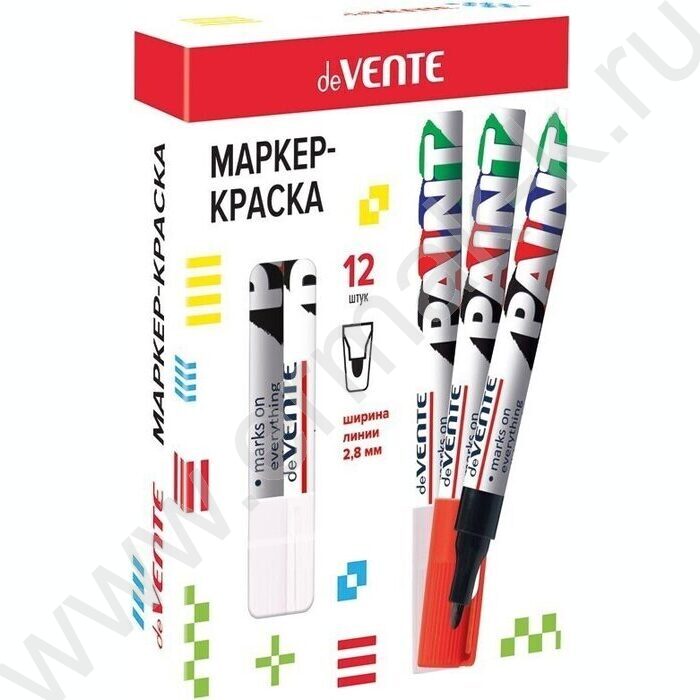 Маркер-краска /белый/ 2,8мм круг /нитро-основа | Фото 2