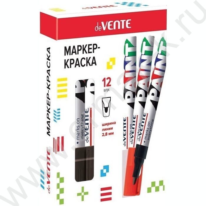 Маркер-краска /черный/ 2,8мм круг /нитро-основа | Фото 2