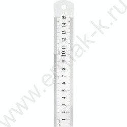 Линейка метал.  15см /0,5мм в пластиковом чехле | Фото 1