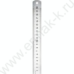 Линейка метал.  20см /0,5мм в пластиковом чехле | Фото 1