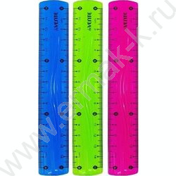 Линейка пл 15см гибкая цв.прозр. в пластиковом блистере | Фото 1