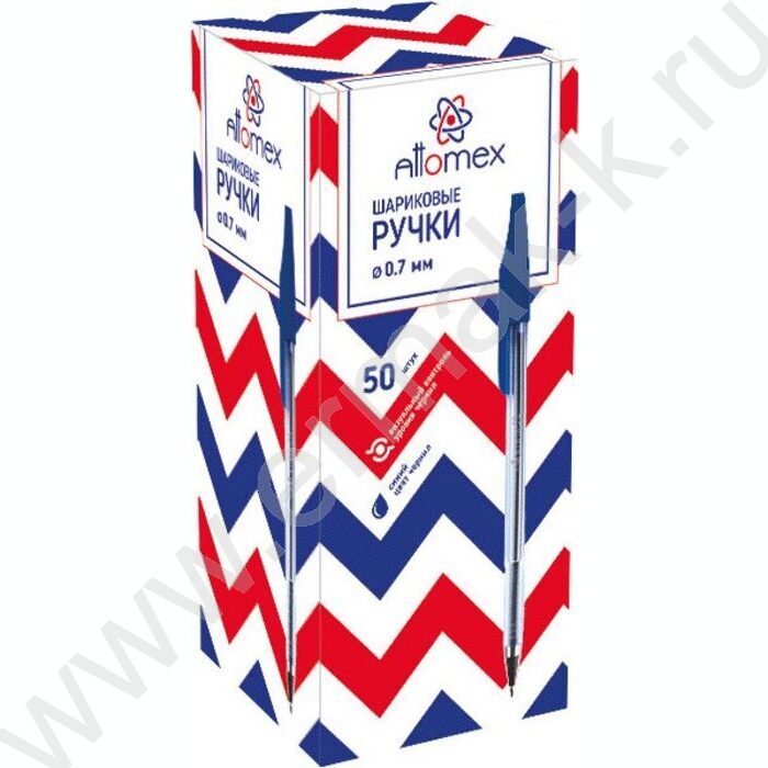 Ручка шар 0,7мм синяя/пр.корпус,металл.наконечник | Фото 2