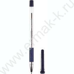 Ручка шар на масл.основе 0,7мм синяя/игла,прозр.корпус,метал.наконечник,резиновый держатель,ульт | Фото 1