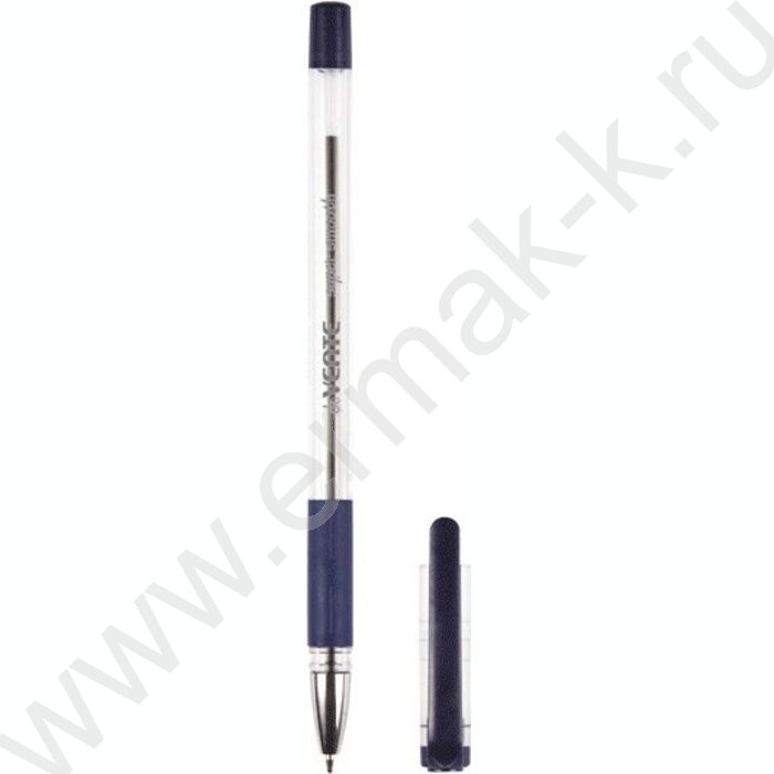 Ручка шар на масл.основе 0,7мм синяя/игла,прозр.корпус,метал.наконечник,резиновый держатель,ульт | Фото 1