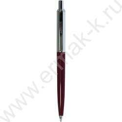 Ручка шар красный корпус и хром.элементы /цвет чернил синий | Фото 1