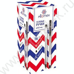 Ручка гелевая черная 0,5мм /прозр.корпус,металл.наконечник/ | Фото 2