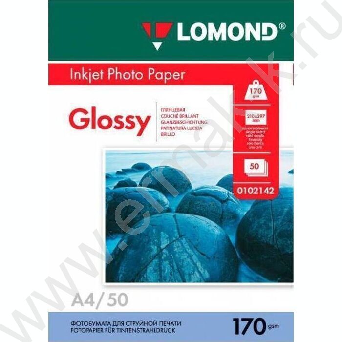Бумага А4 "Lomond" 170г/мкв  50л глянцевая одностор. | Фото 1