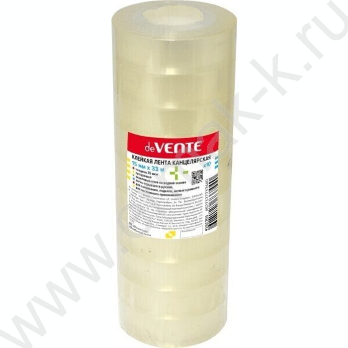 Скотч 15*33 прозр. 35мкм. пластиковая втулка | Фото 1