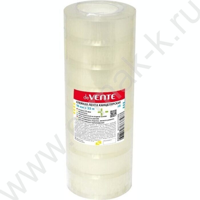 Скотч 18*33 прозр. 35мкм. пластиковая втулка | Фото 1