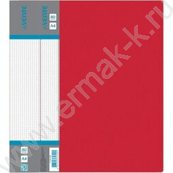 Папка  80 файлов Daily красная, сменная этикетка | Фото 1