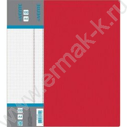 Папка 100 файлов Daily красная, сменная этикетка | Фото 1