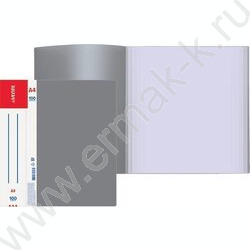 Папка 100 файлов Daily серая, сменная этикетка | Фото 2