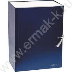 Короб архивный 200мм б/вин синий 2 завязки складной | Фото 1