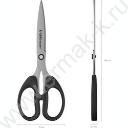 Ножницы 19см TopModel чёрные /европодвес | Фото 4