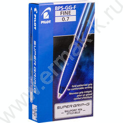 Ручка шар Pilot Super Grip синяя 0.7мм с резин.держателем | Фото 3