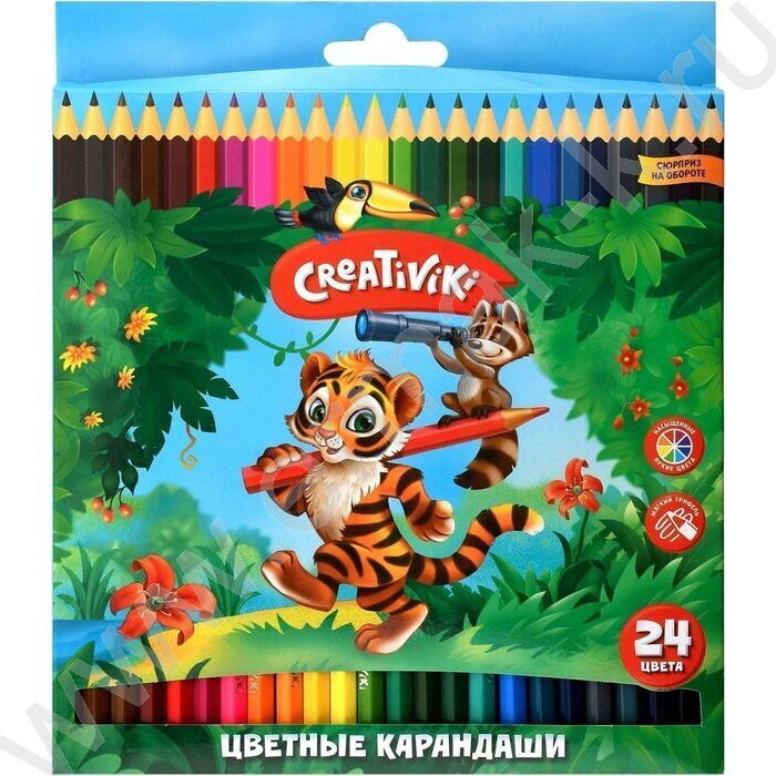 Карандаши  24цв /шестигранные, дерево/ | Фото 1