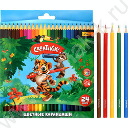 Карандаши  24цв /шестигранные, дерево/ | Фото 3