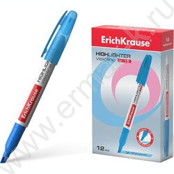 Текстовыделитель /голубой/ 4мм косой Visioline V-15 Neon   | Фото 2