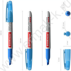 Текстовыделитель /голубой/ 4мм косой Visioline V-15 Neon   | Фото 4