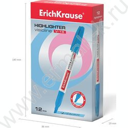 Текстовыделитель /голубой/ 4мм косой Visioline V-15 Neon   | Фото 5