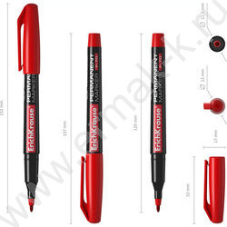 Маркер перм. CD,DVD, OHP пленка /красный/ 1мм круг P-70   | Фото 4