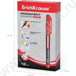 Маркер перм. CD,DVD, OHP пленка /красный/ 1мм круг P-70   | Фото 5