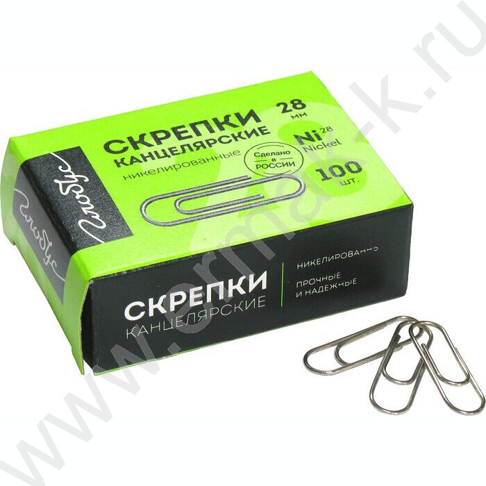 Скрепки 28мм /100шт никелированные | Фото 1