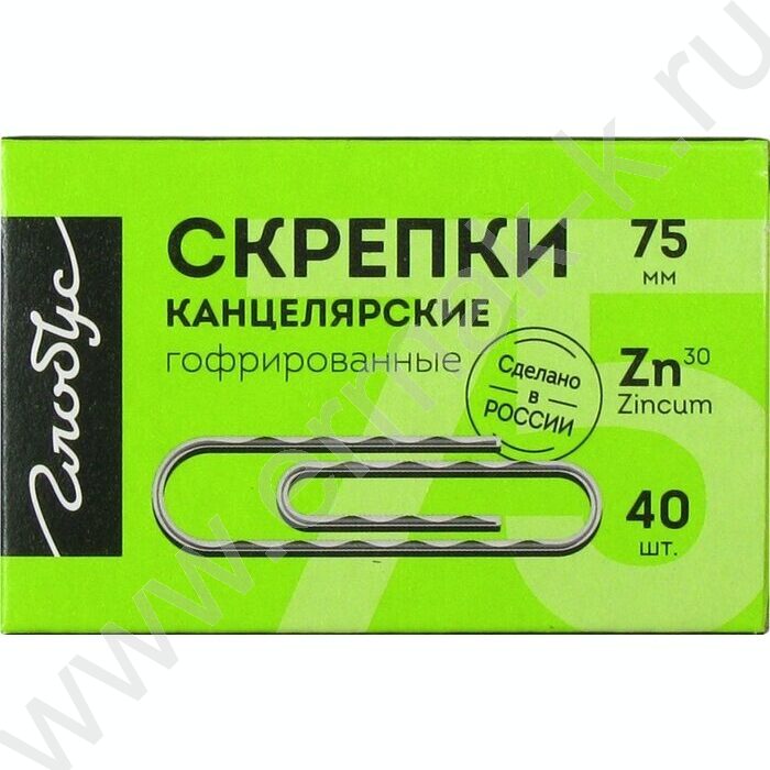 Скрепки 75мм / 40шт гофрированные оцинкованные | Фото 2